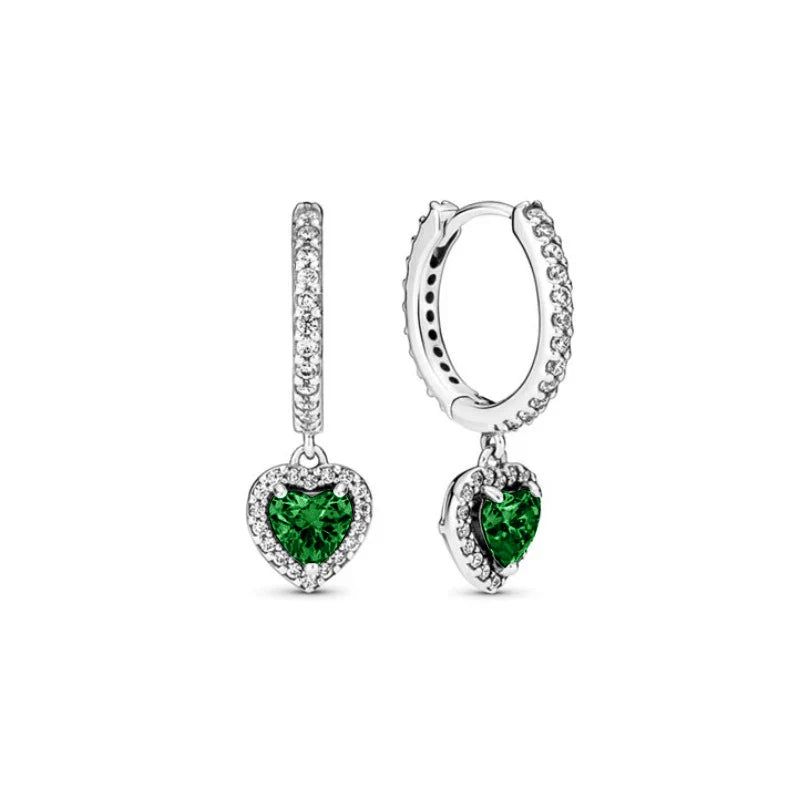 Valentine's Day Sapphire Earrings (Green)-0