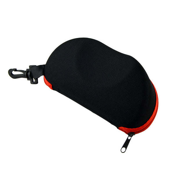 A Hard Sunglasses Case with Lock Clasp and Zipper Closure-2