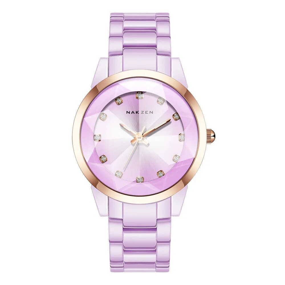 NAKZEN Women Watches Reloj Mujer Fashion Casual Ladies Bracelet Colorful Ceramic Watch Top Brand Luxury Dress Female Clock-9