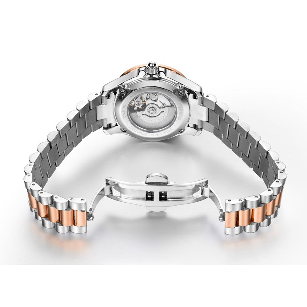 RUIMAS Sapphire Mechanical Women Watch Brand Luxury Steel Bracelet Ladies Fashion Watch Automatic Female Clock Reloj Mujer 6740-9