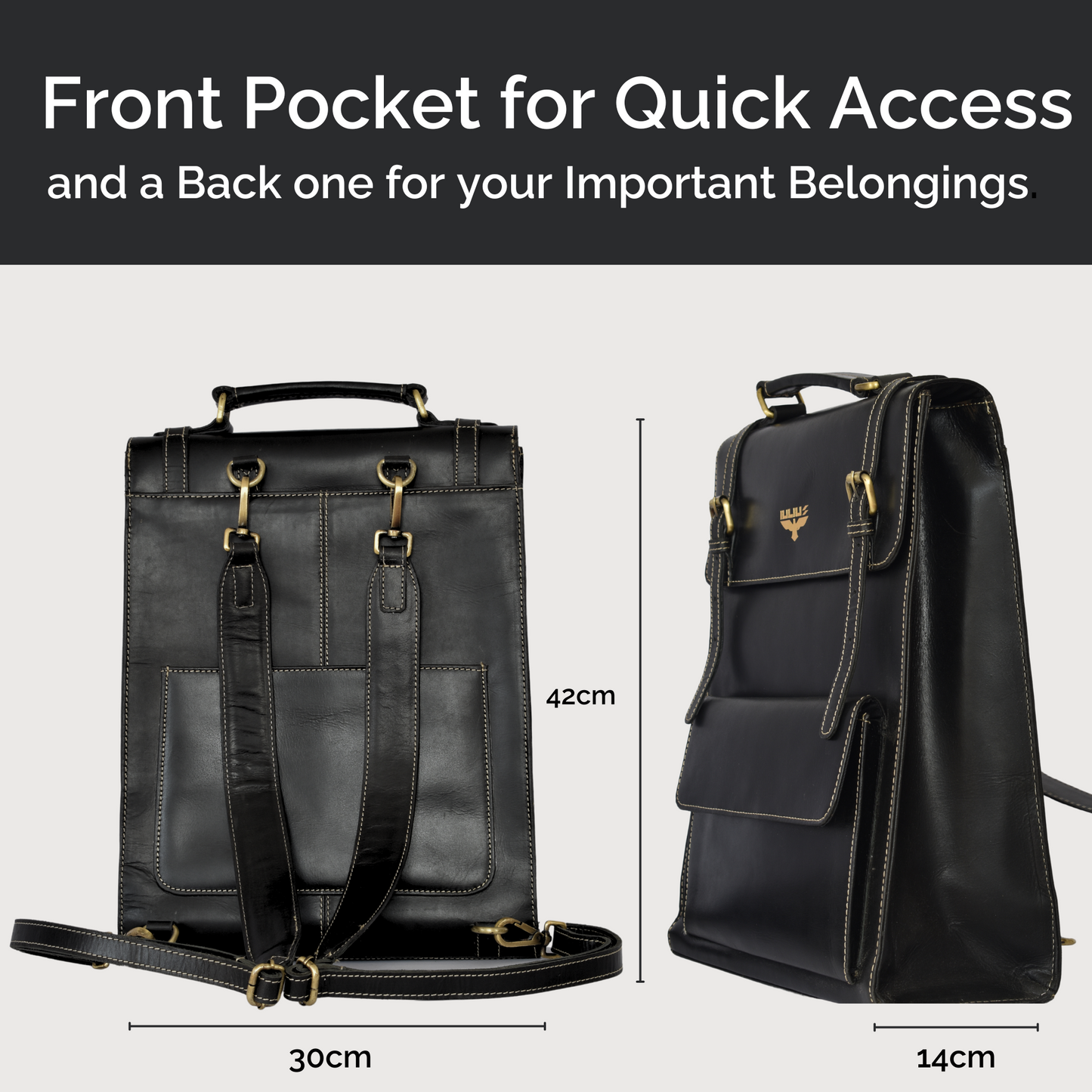 Mochila Ejecutiva de Cuero para Portátiles 15,6” – Estilo Business – IULIUS-3