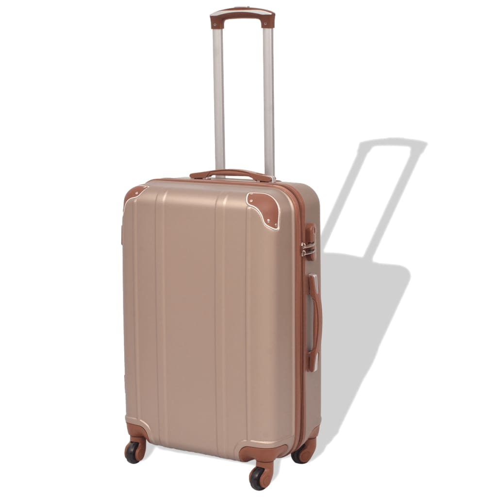NNEVL Four Piece Hardcase Trolley Set Champagne-1