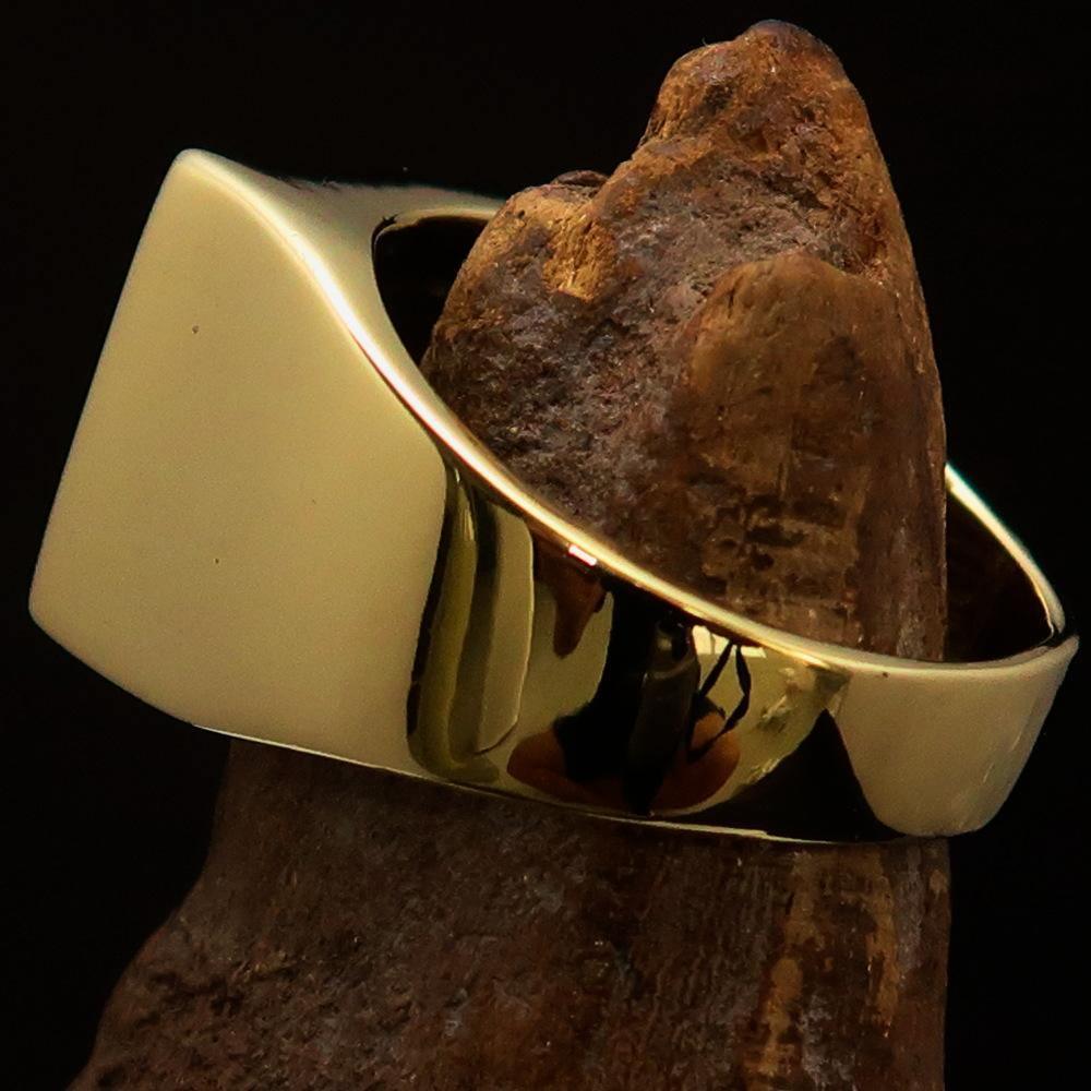Perfectly crafted Men's Black Cross Ring - Solid Brass-3