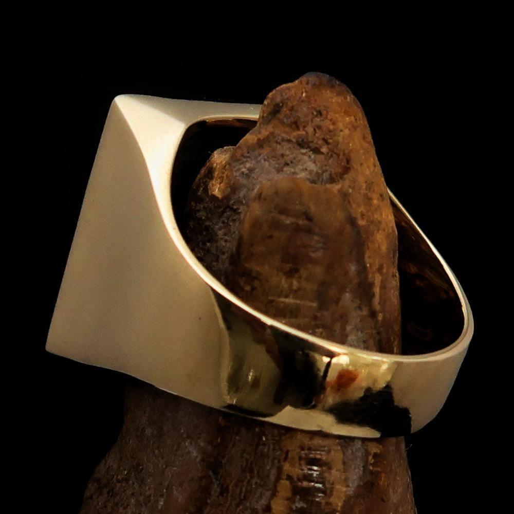 Excellent crafted Men's Chess Ring red Horse Head - Solid Brass-4