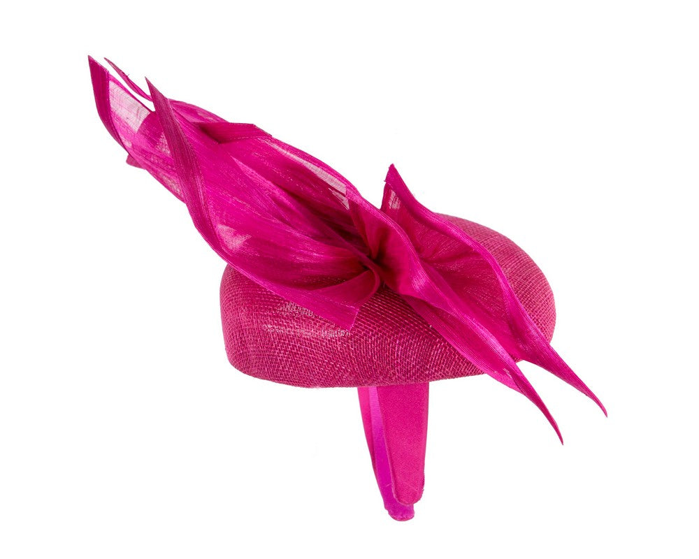 Bespoke magenta racing fascinator by Fillies Collection-3