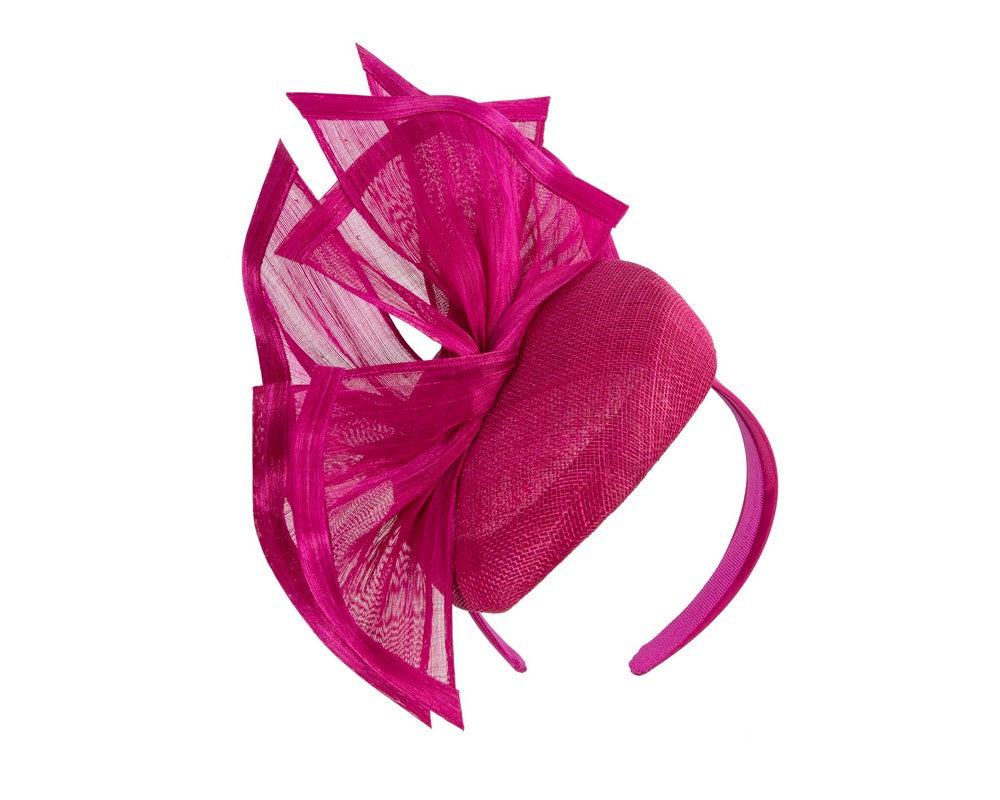 Bespoke magenta racing fascinator by Fillies Collection-1