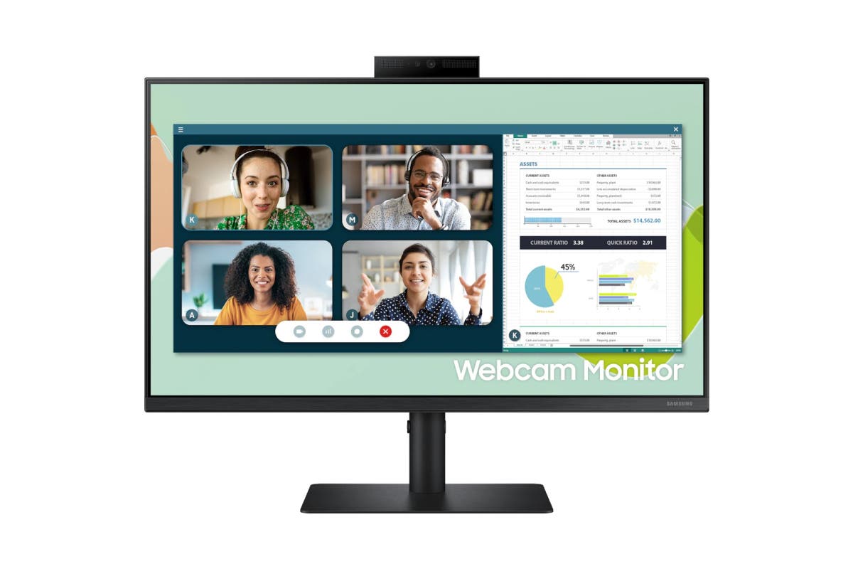 NNEKG Samsung 24 S4 Full HD IPS Freesync Monitor with Webcam (LS24A400VEEXXY)-0