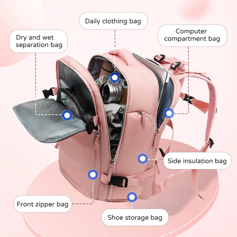 NNEOBA Versatile Voyage Women's Backpack Suitcase-3
