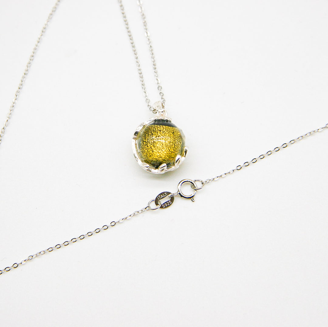 NNEDSZ Gift Box - Aroma Necklace White Gold - Planet Stellar Midnight (Golden dark blue) + Purify Oil Blend-4