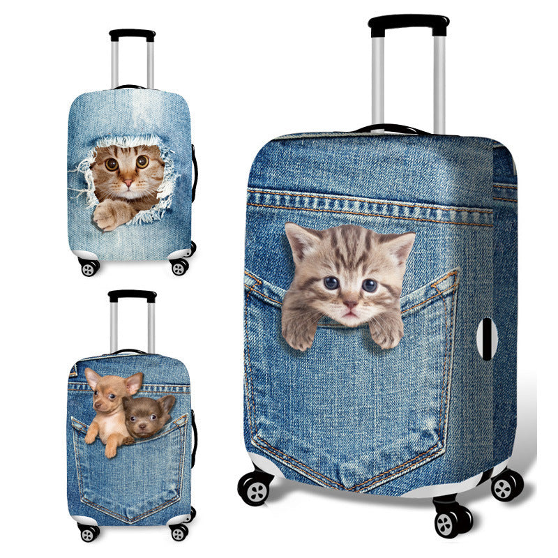 NNEDSZ XL 29-32 Inch Elastic Luggage Cover with Zipper, Travel Suitcase Protector, Scratch Resistant Luggage Cover-1