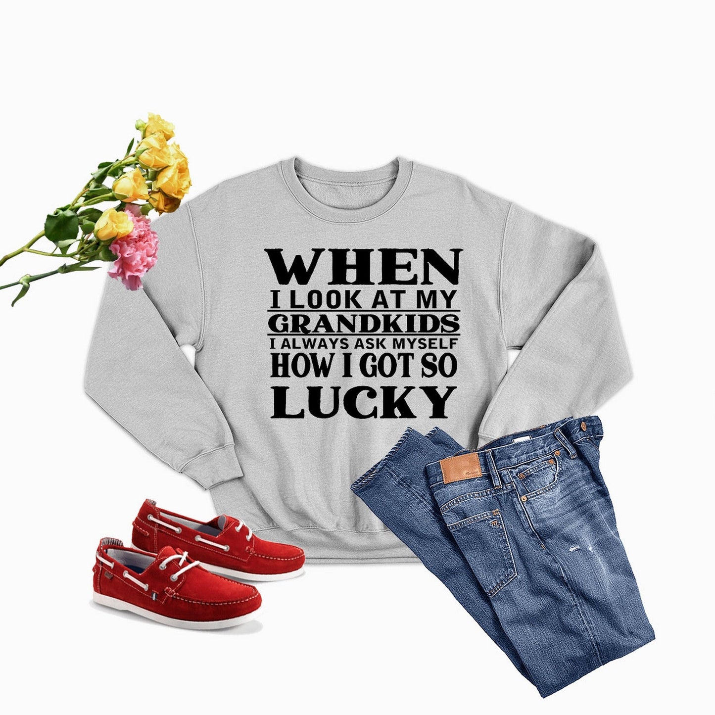 When I Look At My Grandkids Sweat Shirt-2