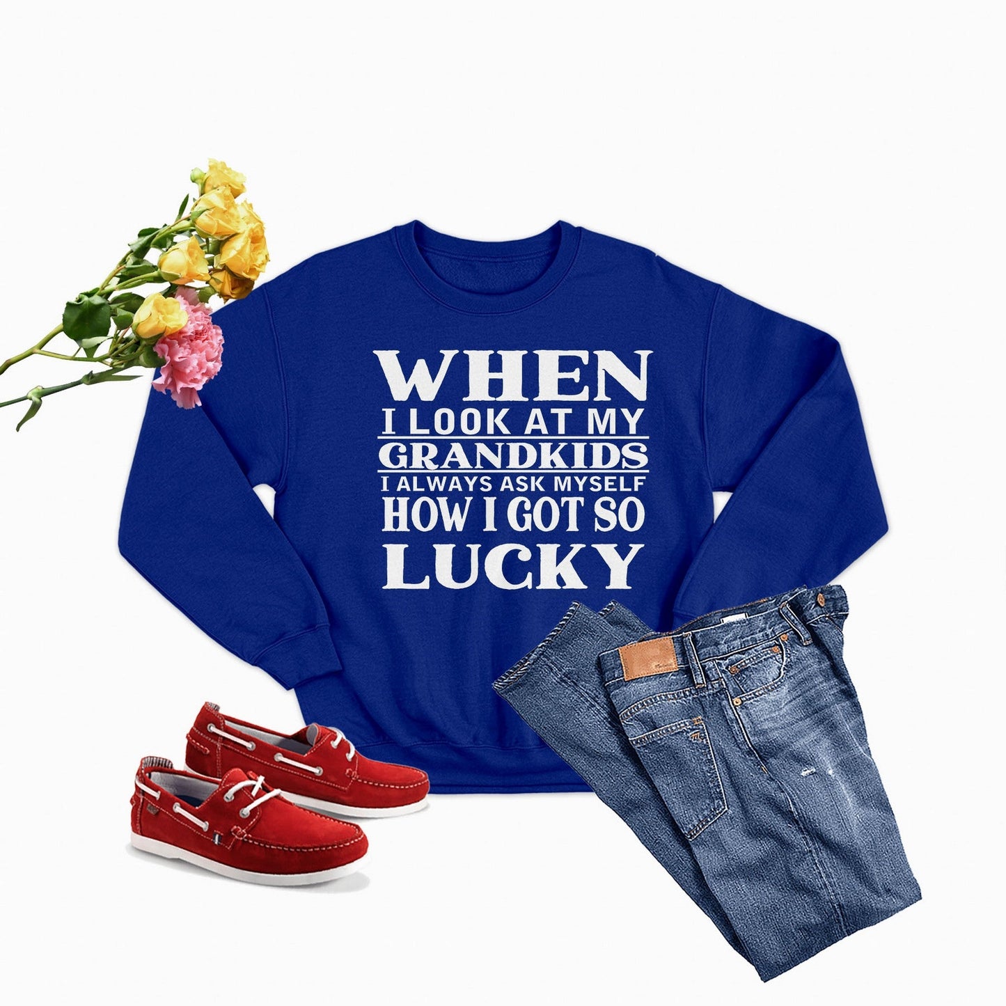 When I Look At My Grandkids Sweat Shirt-4