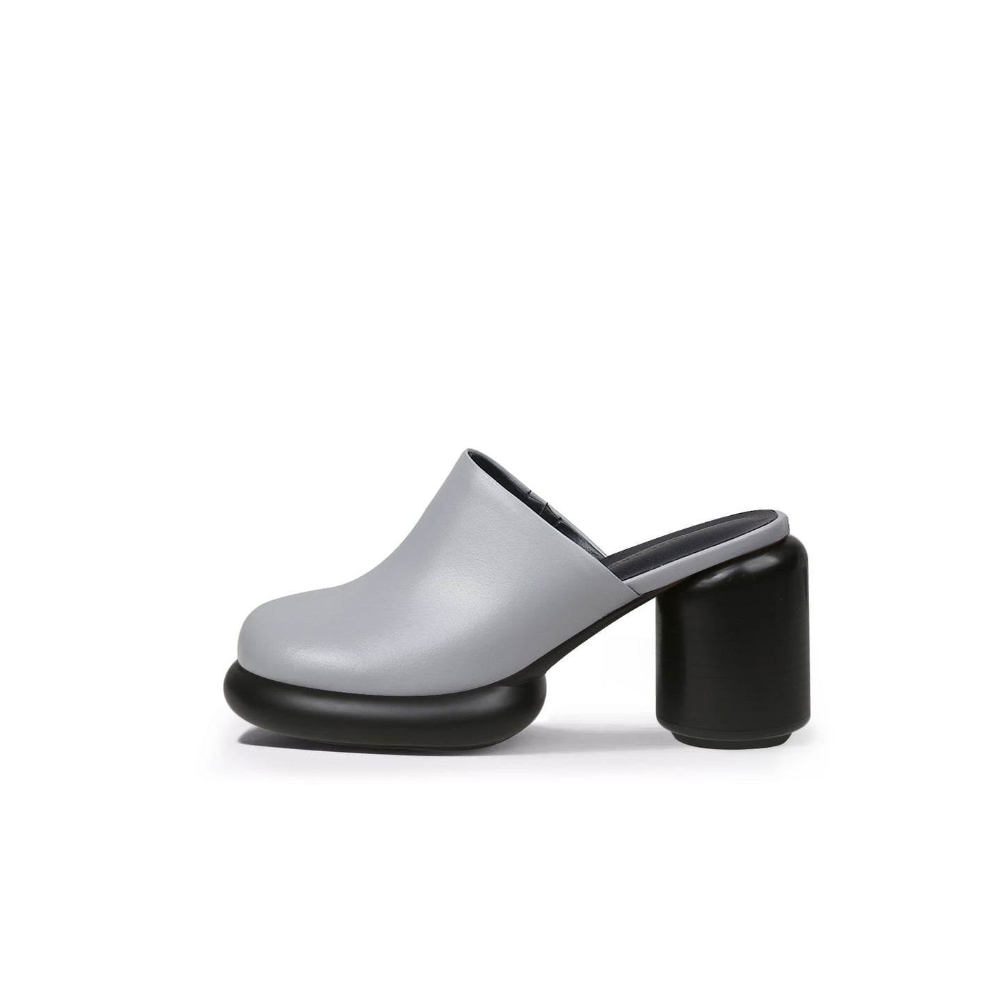 Cloud Heel Leather Mules-5