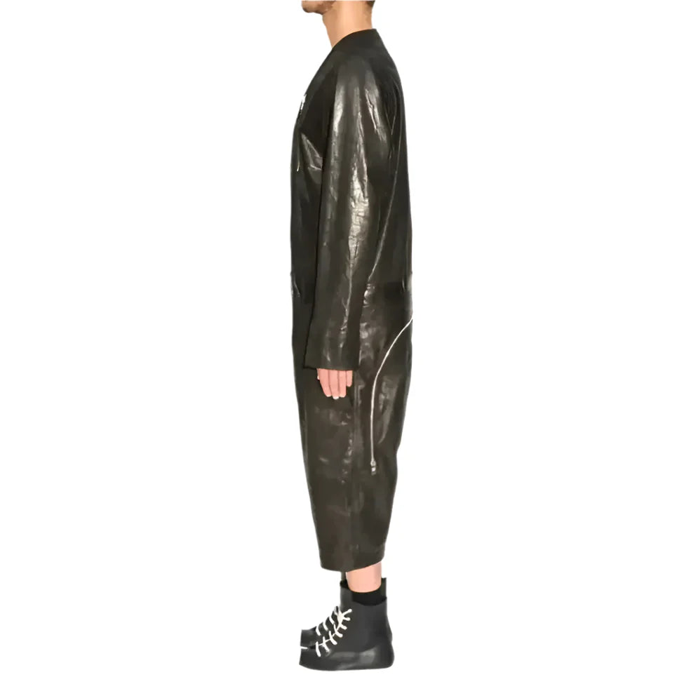 Men’s Black Leather Jumpsuit-1