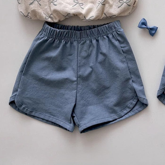 Summer New Arrival Baby Kids Unisex Casual Thin Solid Color Versatile Basic Shorts-7