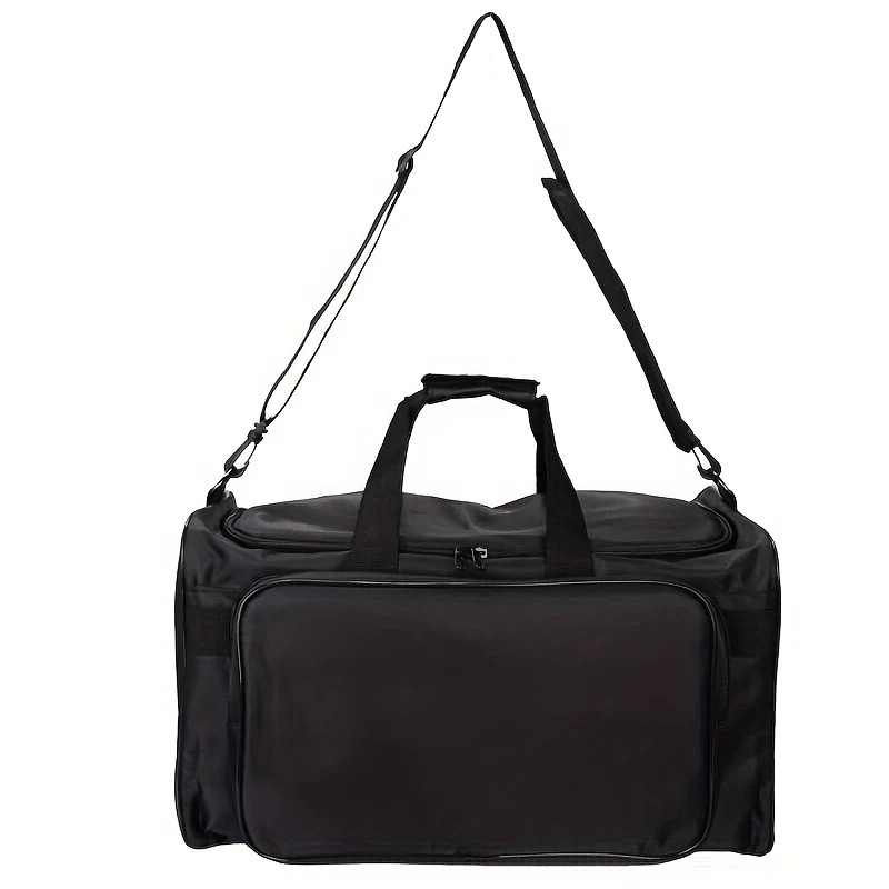 Nylon Duffel Bag with Shoe Compartment-3