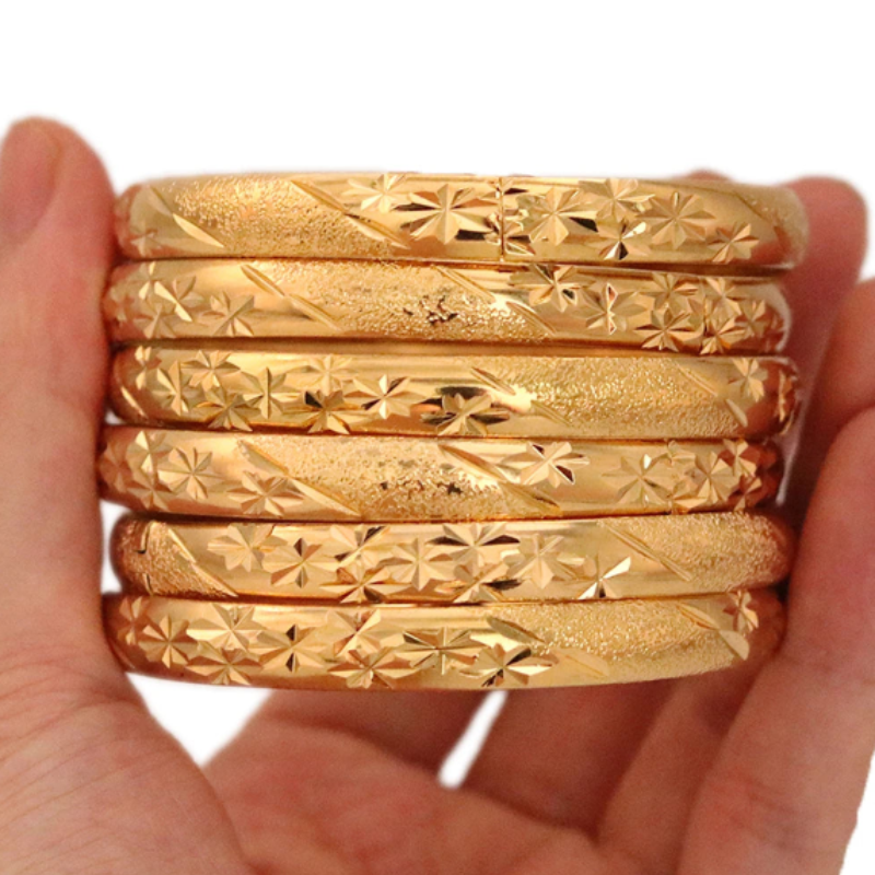 NNEOBA 24K Gold-Plated Bangles Ethiopian Jewelry-3