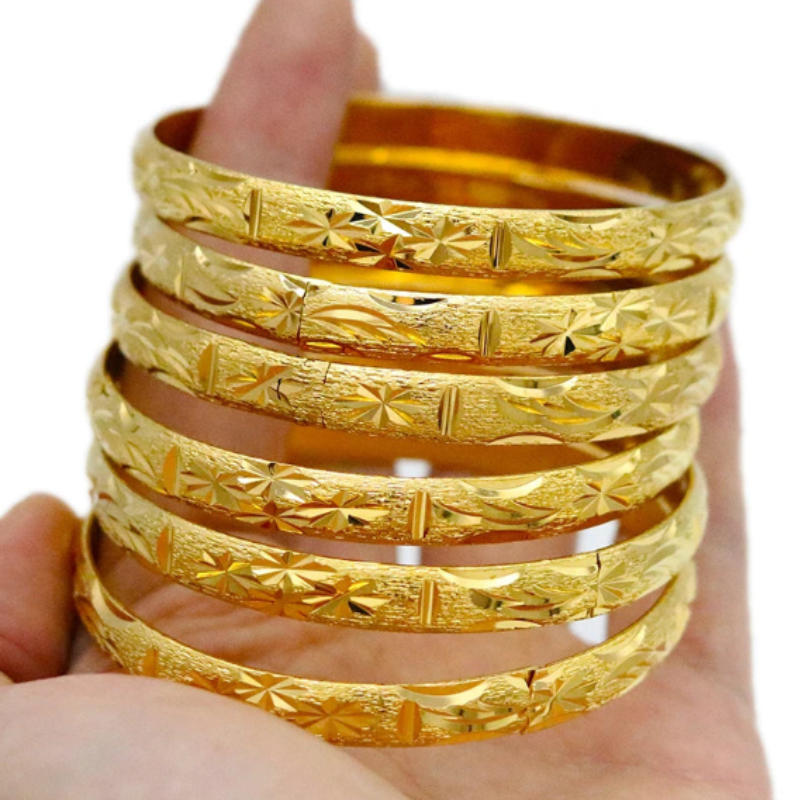 NNEOBA 24K Gold-Plated Bangles Ethiopian Jewelry-1