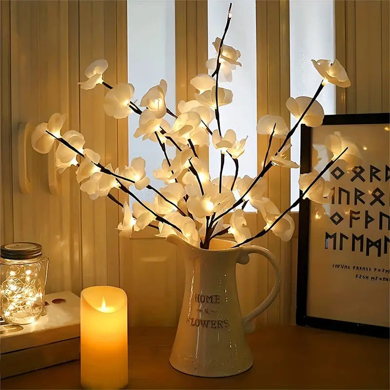 NNETM 1pc-20 LED White Willow Branch Lights-2