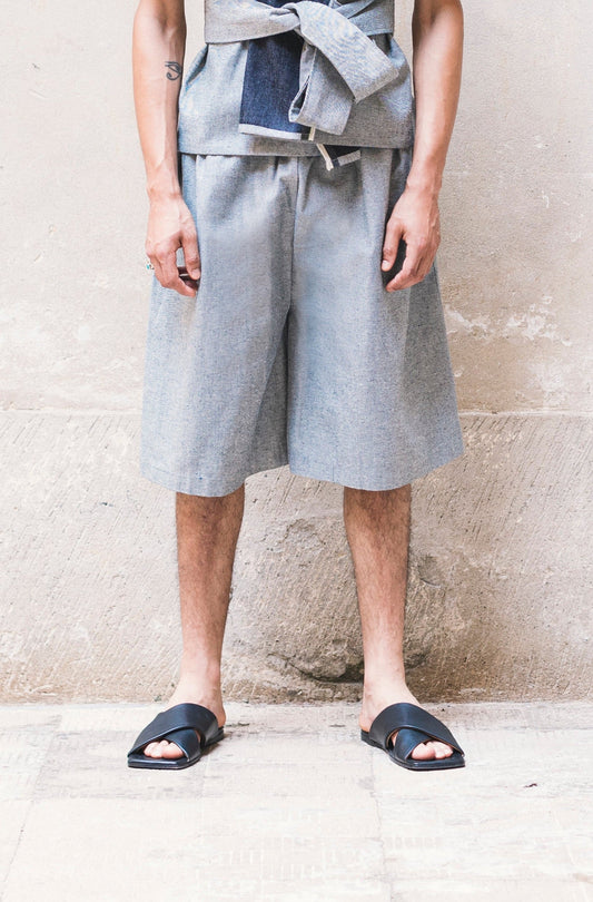 Karategi Denim Shorts-0