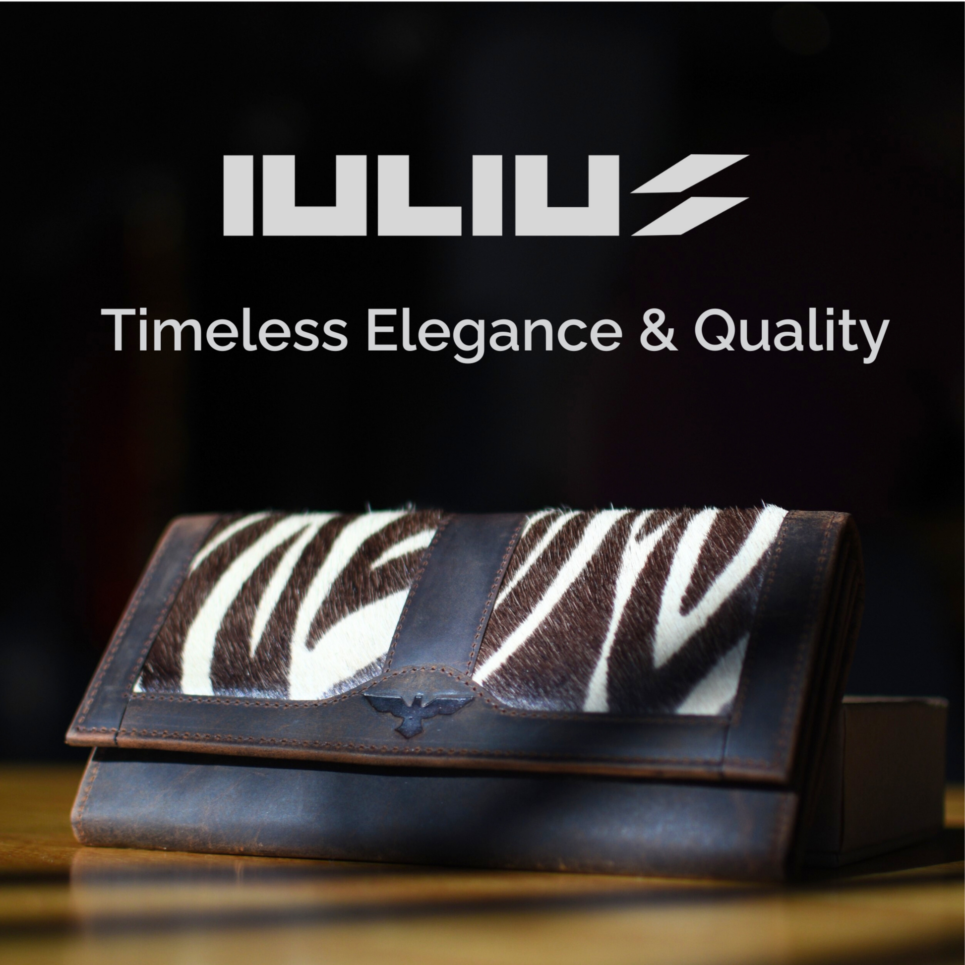 Cartera de Cuero con Solapa Animal Print y Compartimentos – IULIUS-1