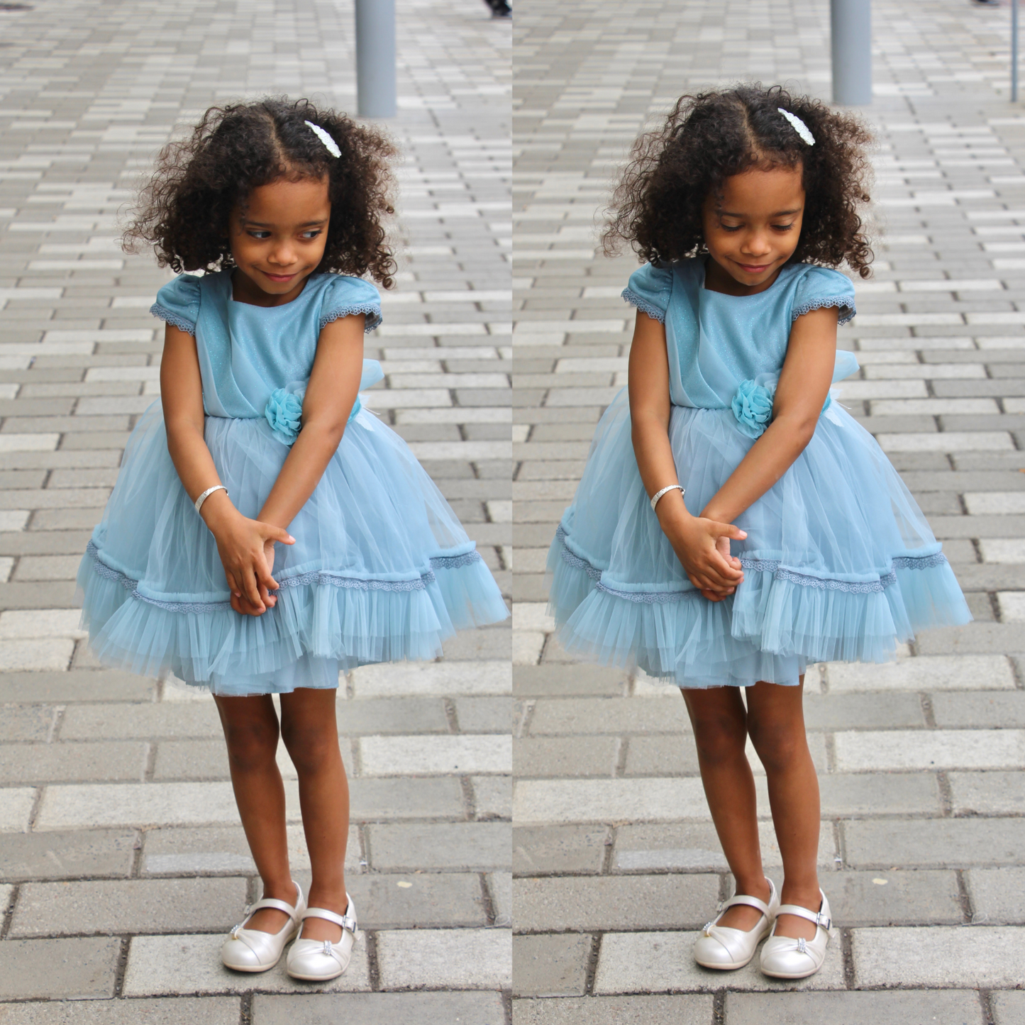Bright Flower Girls Formal Dress-5