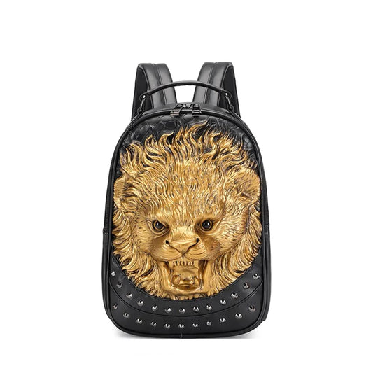 3D Lion backpack, Unisex Happy 3D Small Lion Styled Leisure Backpack-0