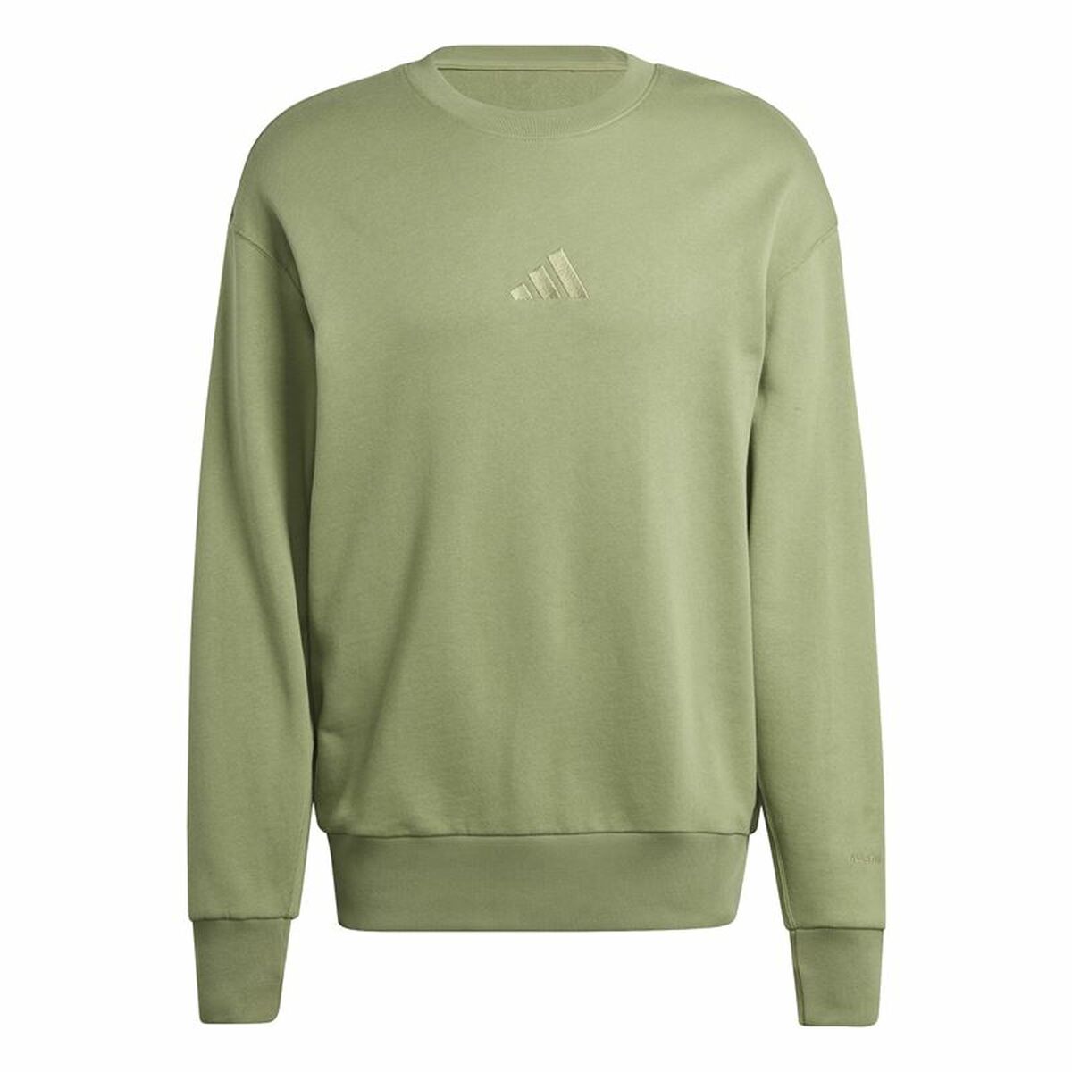Men’s Sweatshirt without Hood Adidas All Szn French Terry Crew Green L-0