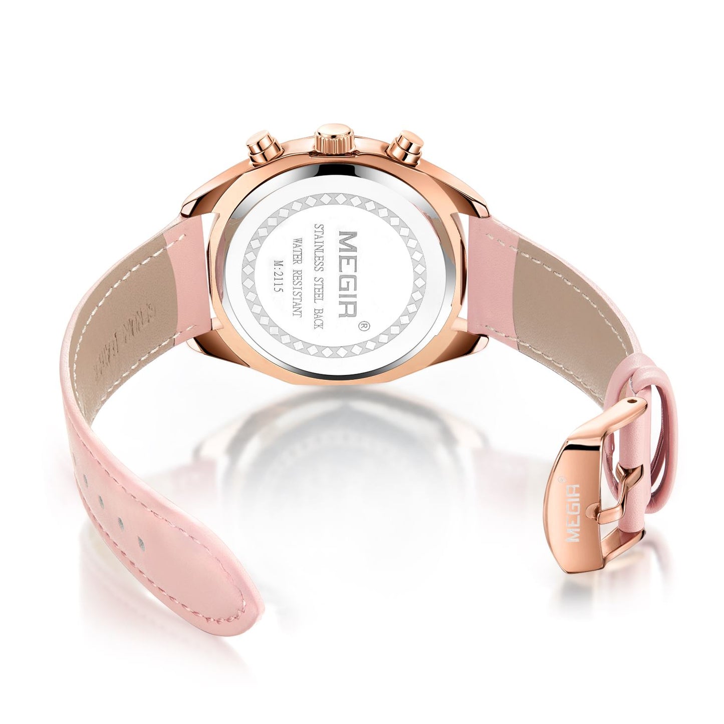 MEGIR Fashion Women Watches Luxury Ladies Casual Wristwatches Leather Female Quartz Bussiness Watch Dress Clock Relogio Feminino-7
