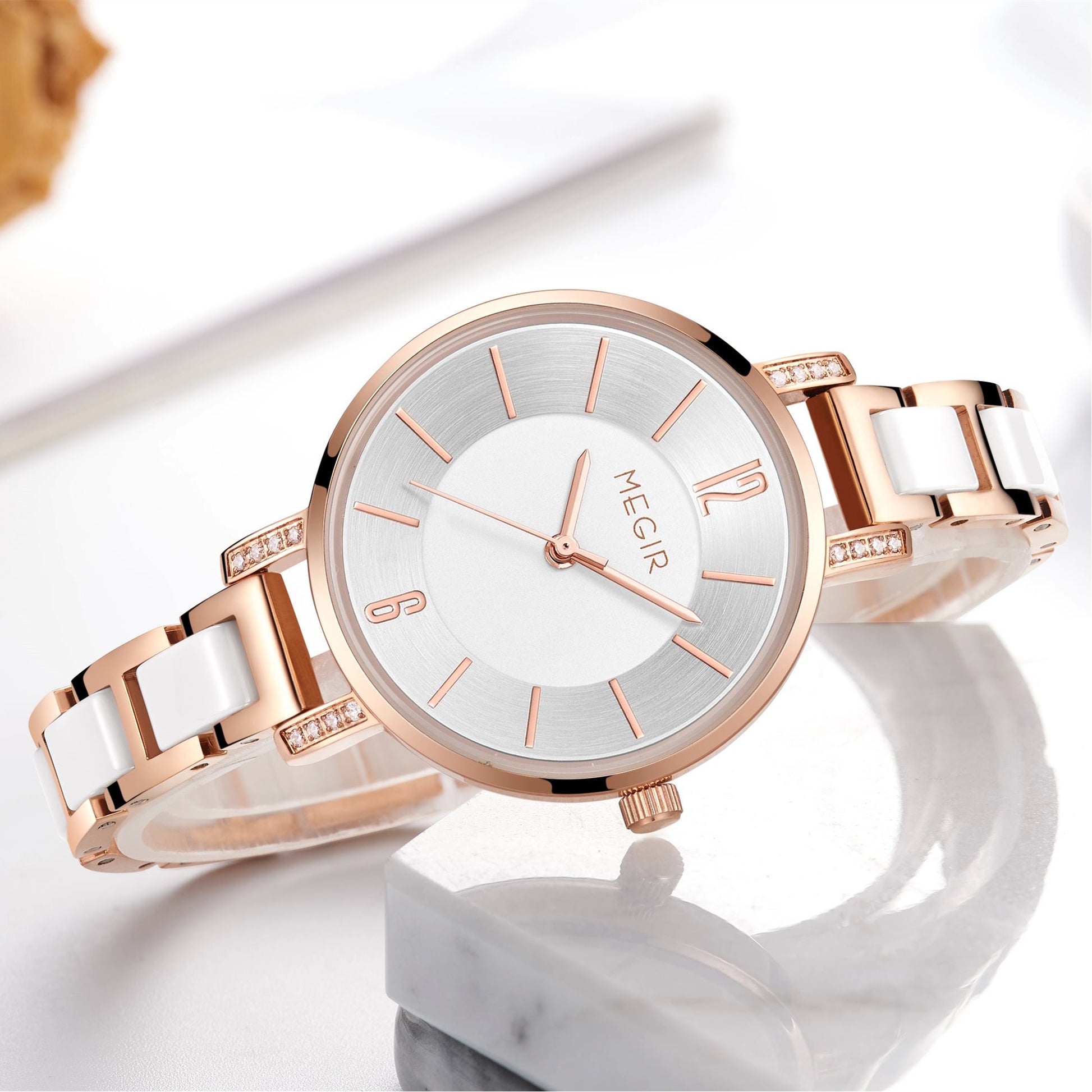 MEGIR Japan Quartz Watch for Women Fashion Brand Casual Wristwatch Clock Waterproof Sport Ladies Dress Wrist Watch Montres Femme-7