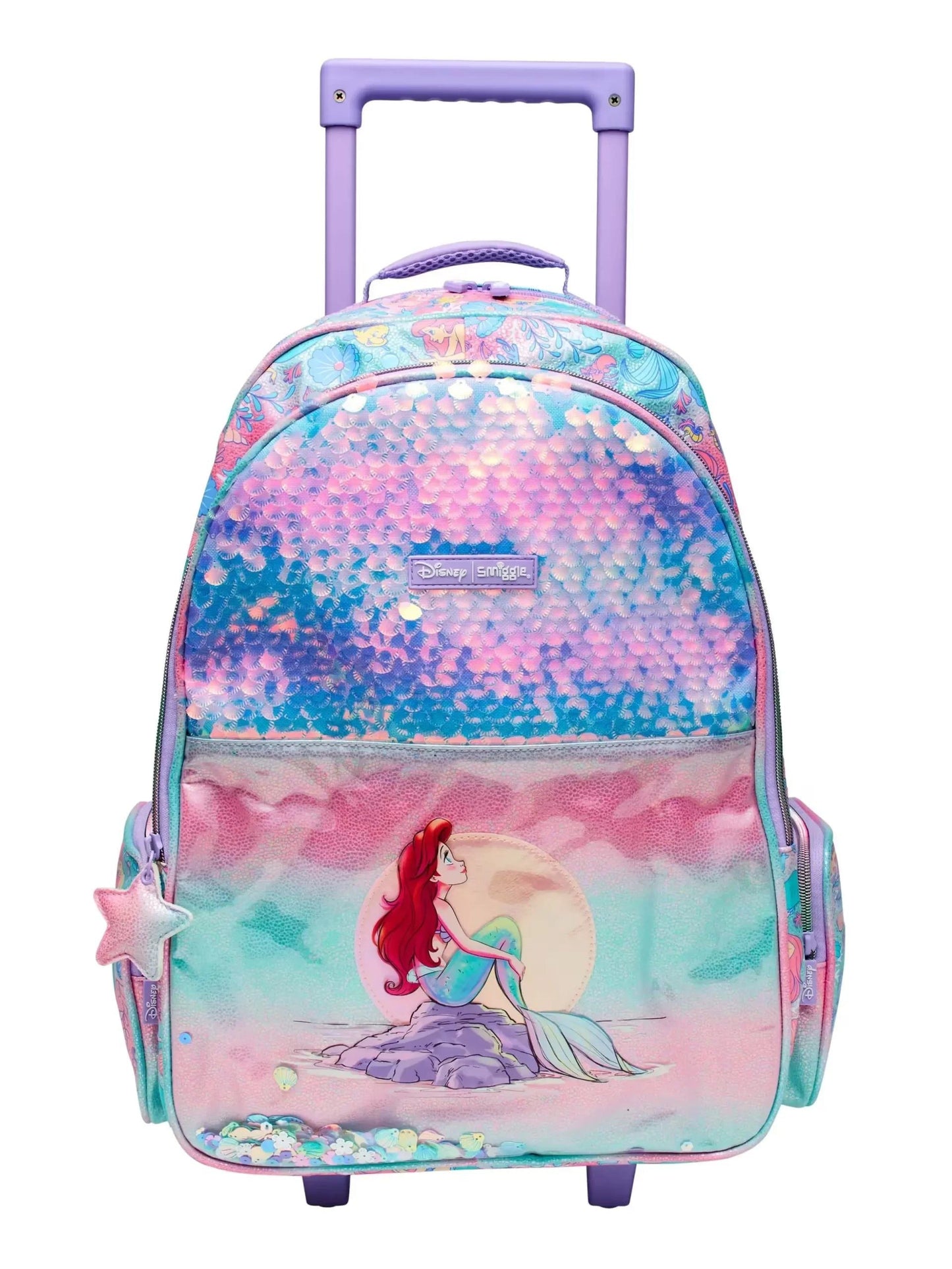 Smiggle - Disney Prenses Çekçekli Işıklı Tekerlekli Çanta-1