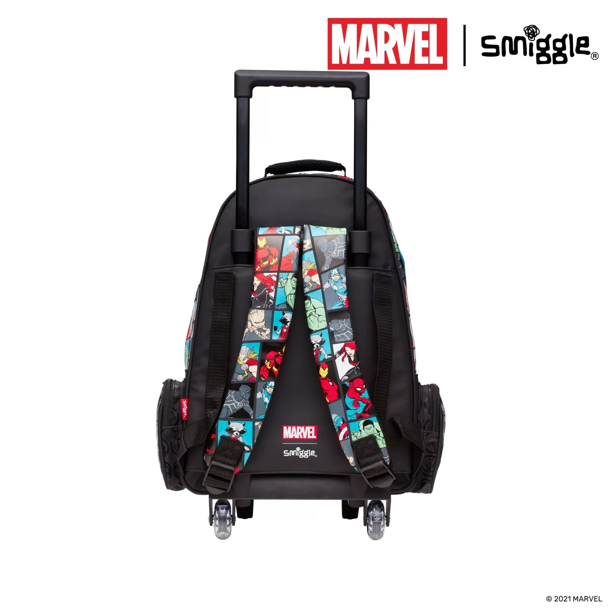 Smiggle - Marvel Çekçekli Işıklı Tekerlekli Çanta-3