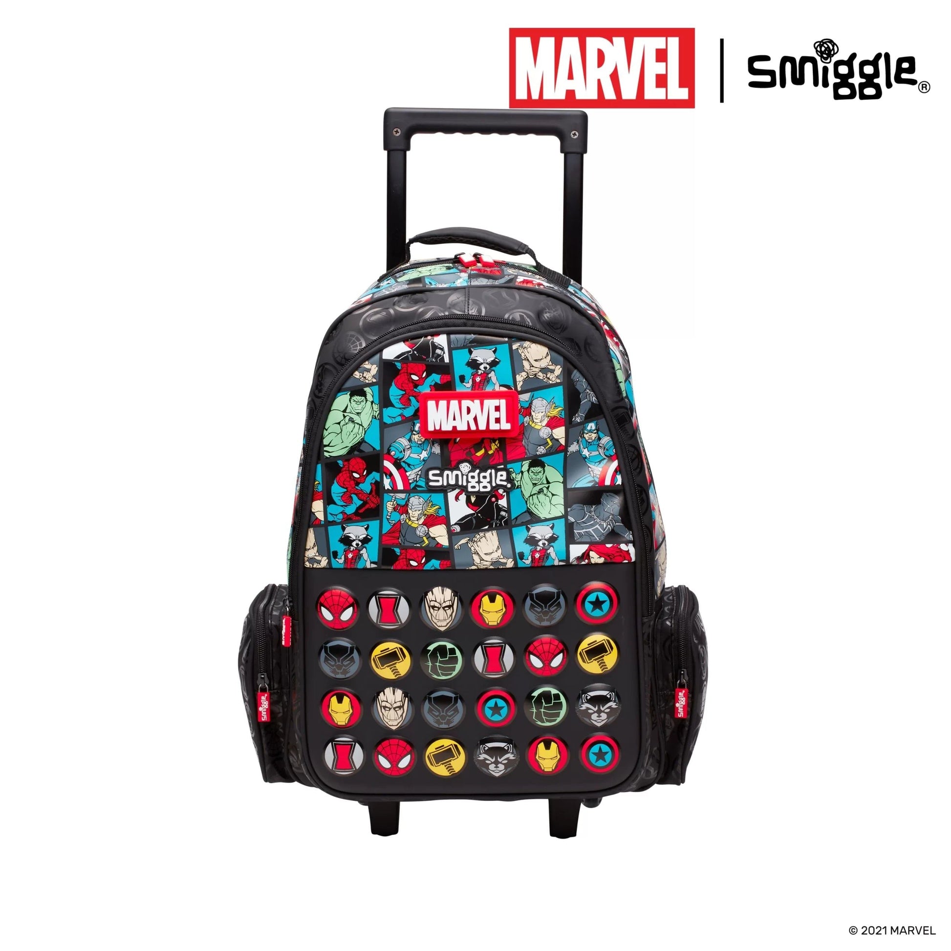 Smiggle - Marvel Çekçekli Işıklı Tekerlekli Çanta-2