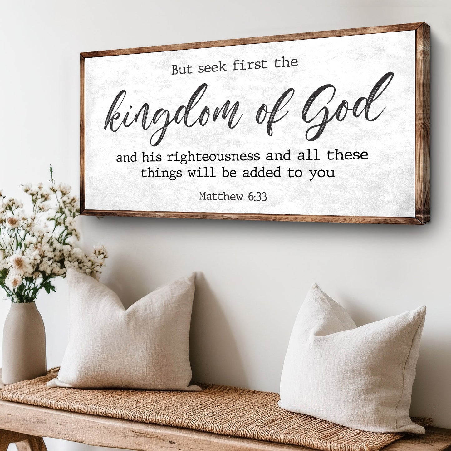 Matthew 6:33 - But Seek the Kingdom of God Faith Sign II-3
