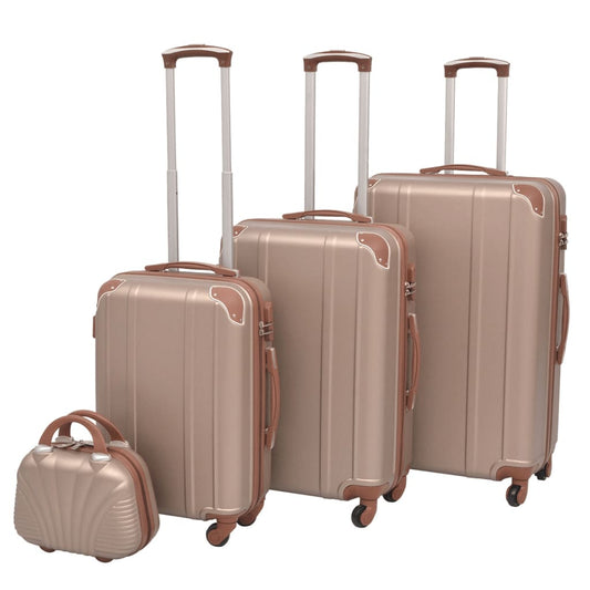 NNEVL Four Piece Hardcase Trolley Set Champagne-0