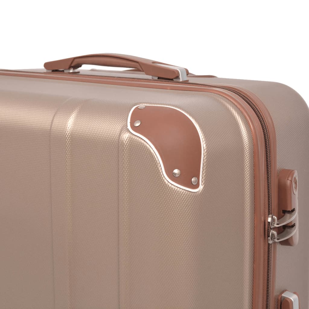NNEVL Four Piece Hardcase Trolley Set Champagne-3