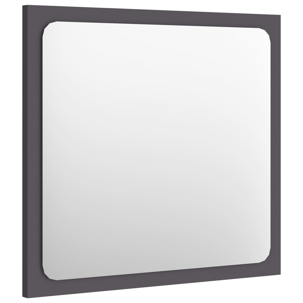 NNEVL Bathroom Mirror Grey 40x1.5x37 cm Chipboard-2