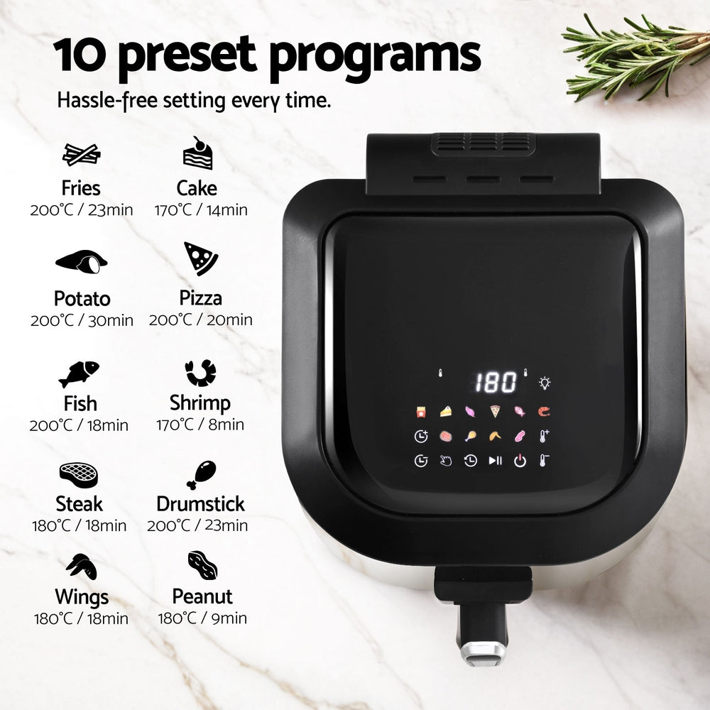 NNEDSZ Devanti 5.5L Air Fryer & Grill LCD Fryers 1500W-3