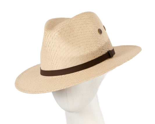 Unisex Straw Fedora Felt Wide Brim Hat-0