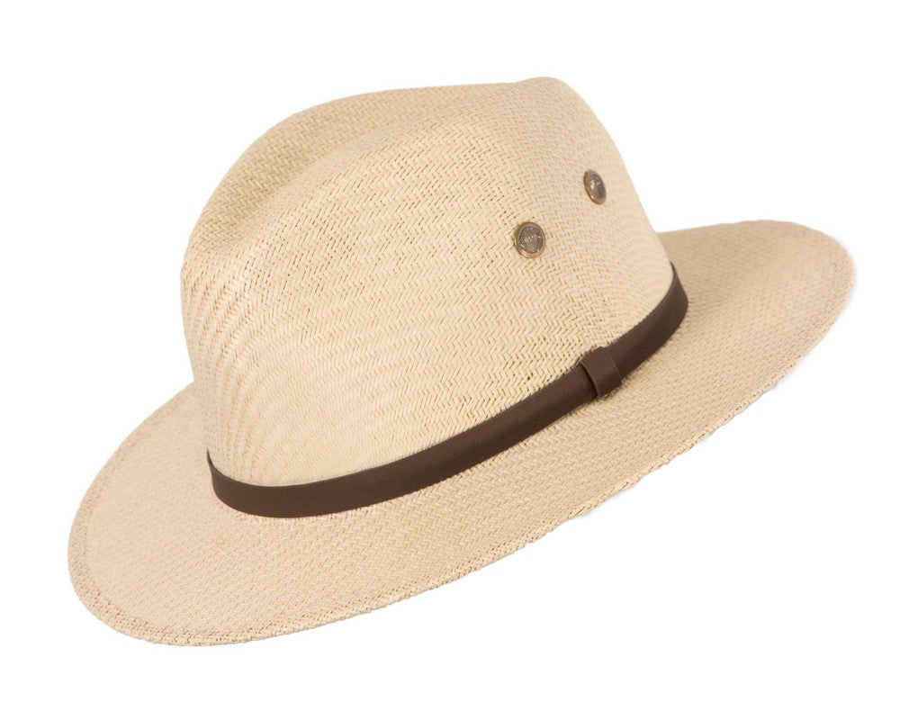 Unisex Straw Fedora Felt Wide Brim Hat-1