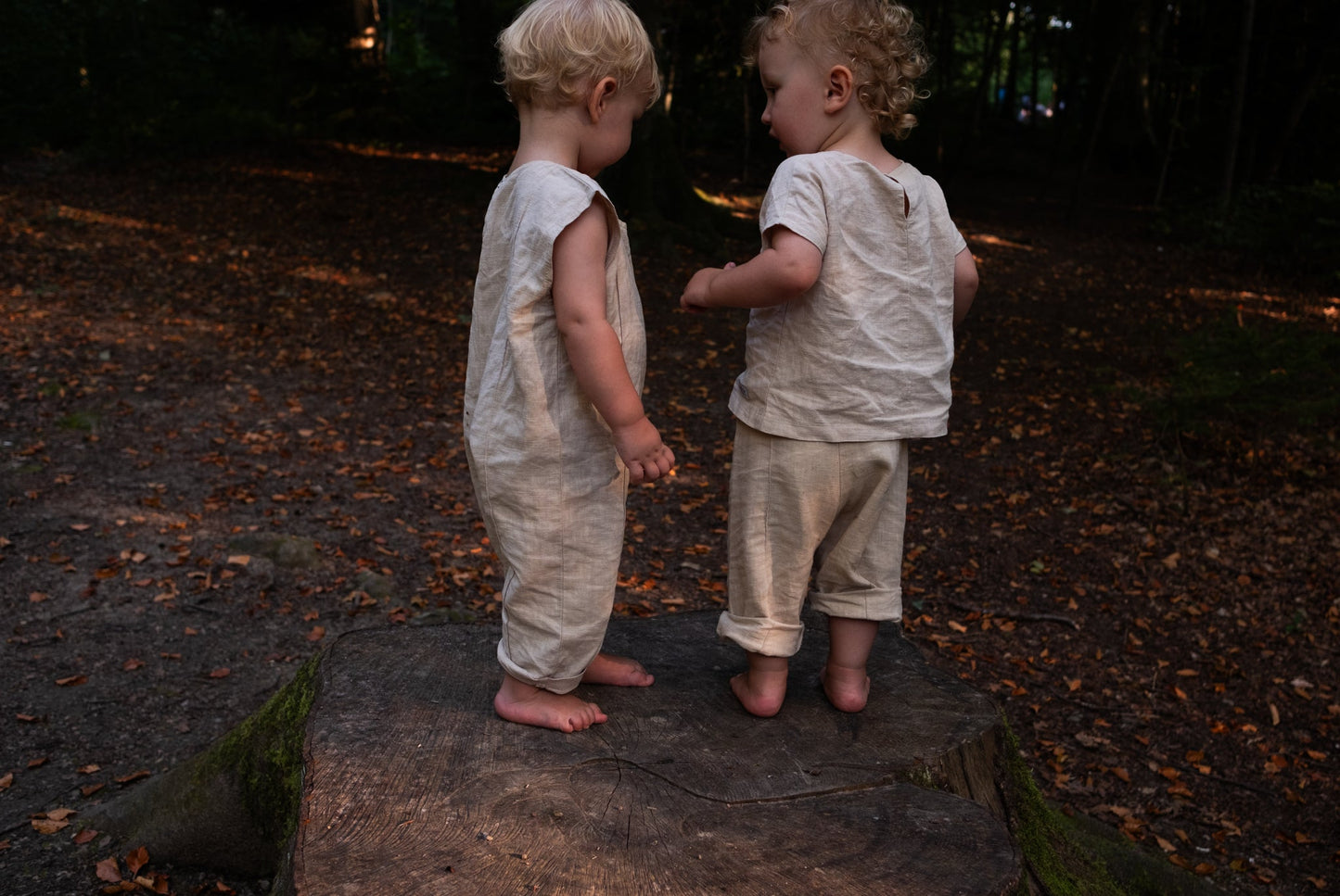 Ramie Baby/Kid Clothing Set - Beige-3