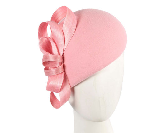 Stylish pink felt beret hat by Fillies Collection-0