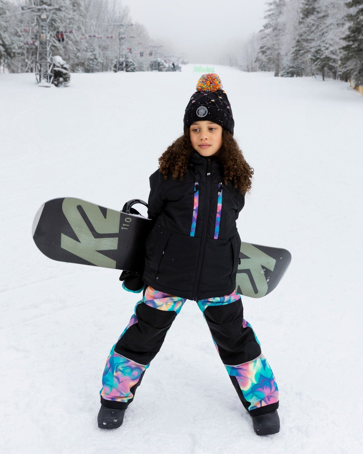 Two-Piece Teknik Snowsuit Rainbow Heart Print-2