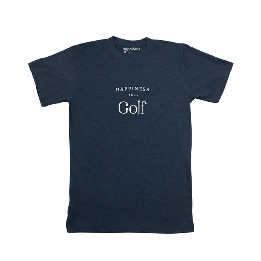 Men's Golf T-Shirt, Heather Navy-0