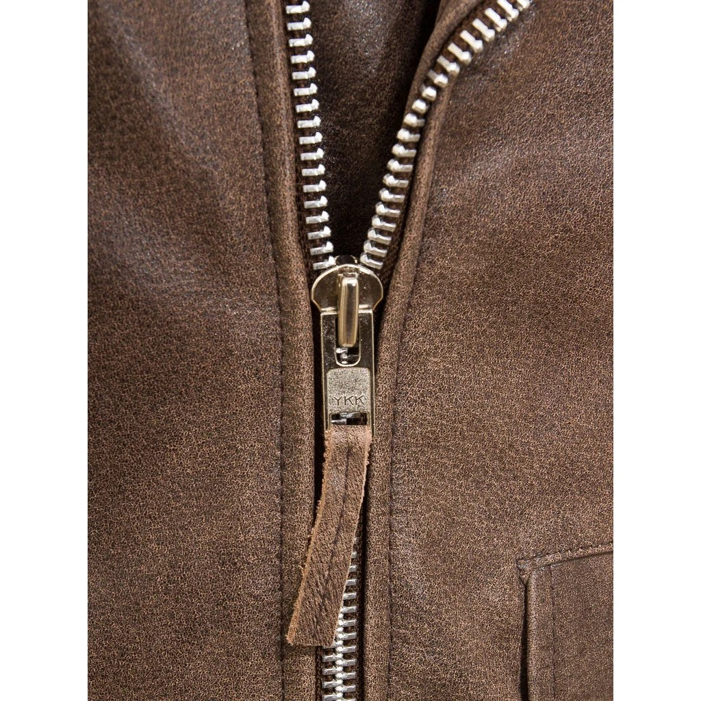 MEN ANTIQUE BROWN LEATHER JACKET BALLSTON-4