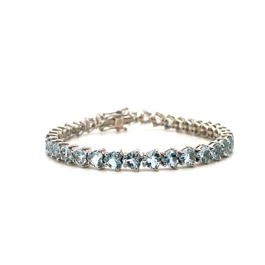 Aquamarine Bracelet in .925 Sterling Silver - KSD 49724-0