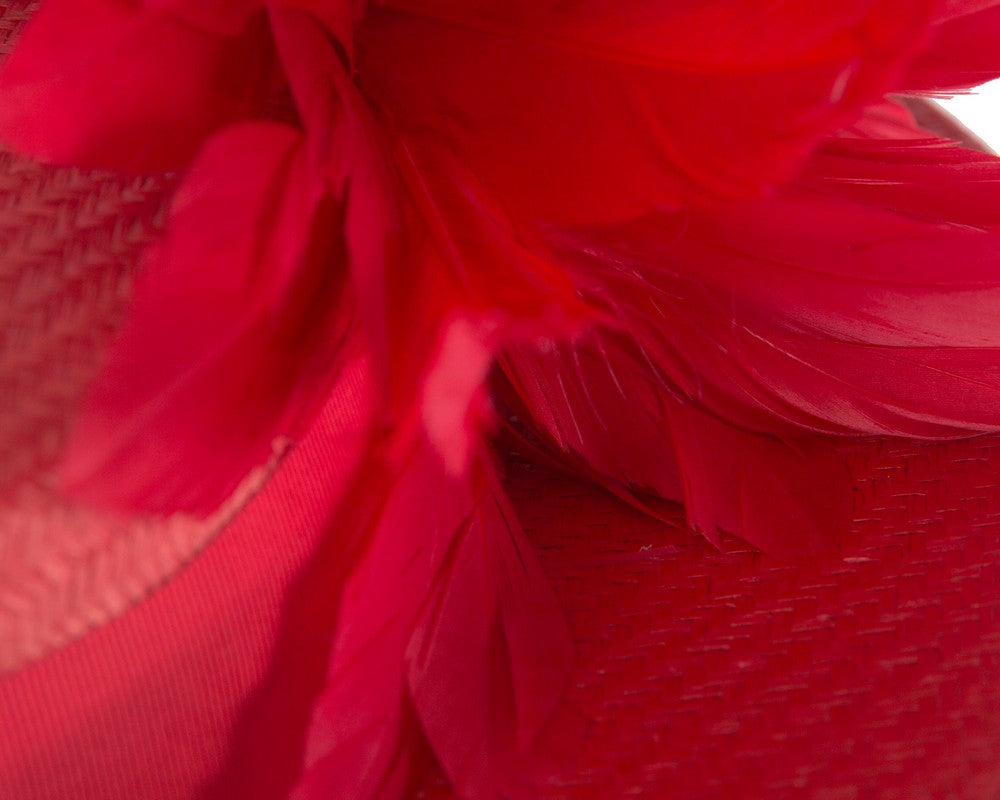 Red boater hat by Max Alexander MA902-4