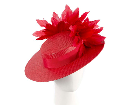 Red boater hat by Max Alexander MA902-0