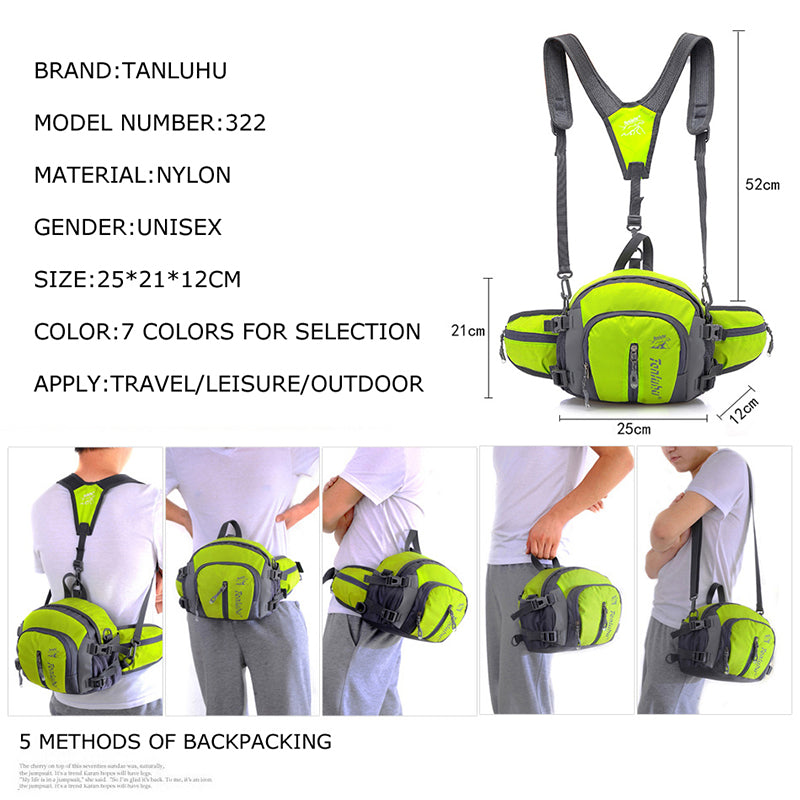 Best Mens Women Waist Hiking Fanny Packs Waterproof Nylon in 2025-2
