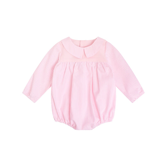 Pink Stripes Baby Girl Rompers-0